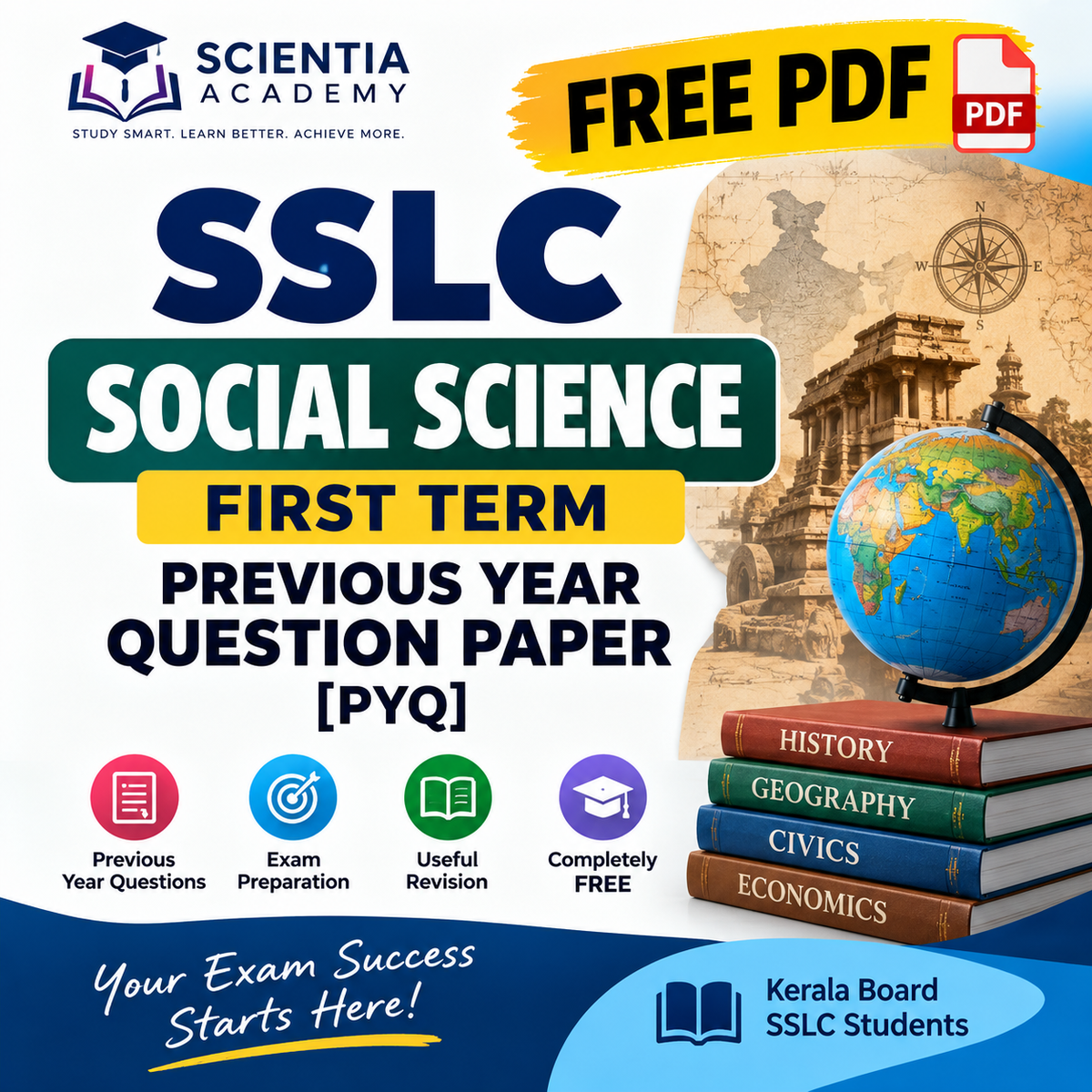 SSLC Social Science First Term PYQ PDF | Kerala Board | Free Download