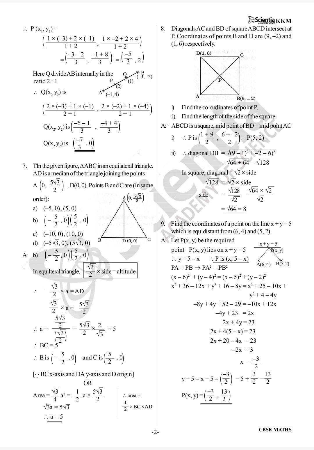 CBSE Class 10 Mathematics – Coordinate Geometry  PYQs & Detailed Solutions 2018–2026
